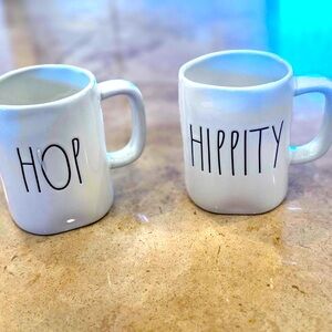 Rae Dunn White Mugs Set